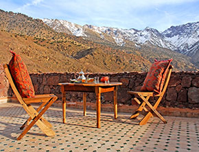 Photo of Azzaden Trekking Lodge terrace with views towards Tazaghart