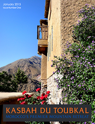 The cover of the first edition of the Kasbah du Toubkal magazine