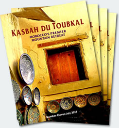 Covers of the eleventh edition of the Kasbah du Toubkal magazine
