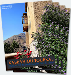 The cover of the first edition of the Kasbah du Toubkal magazine