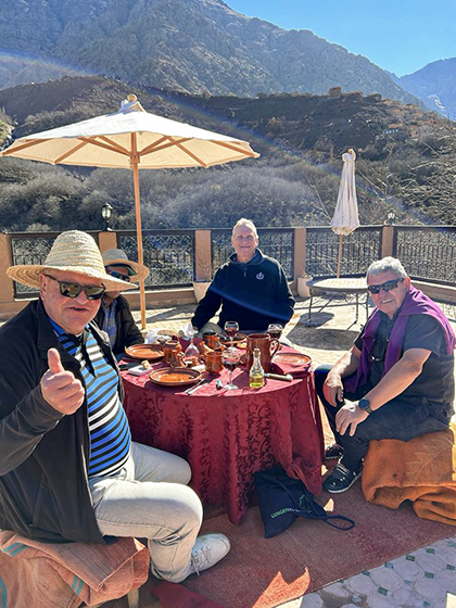 Lunch on the terrace under a sunny Moroccan sky