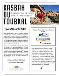 The cover of the twenty-third edition of the Kasbah du Toubkal newsletter