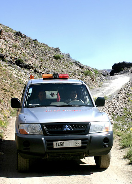 Ambulance in use in the High Atlas Mountains