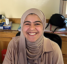 Fatima Ezzahra Iziam, part of the Kasbah's reception team
