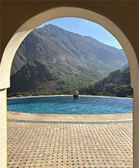 Overlooking the valley from the pool