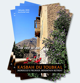 Covers of the January 2025 edition of the Kasbah du Toubkal newsletter