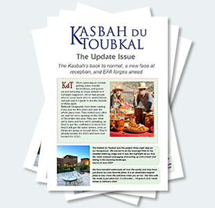 Covers of the July 2024 edition of the Kasbah du Toubkal newsletter