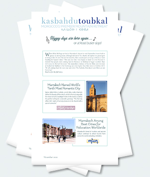 Covers of the thirty-third edition of the Kasbah du Toubkal newsletter