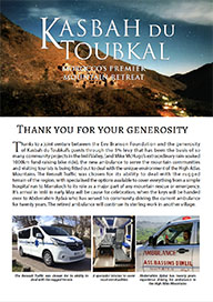 The cover of the April 2025 edition of the Kasbah du Toubkal newsletter