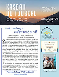 The cover of the twenty-eighth edition of the Kasbah du Toubkal newsletter