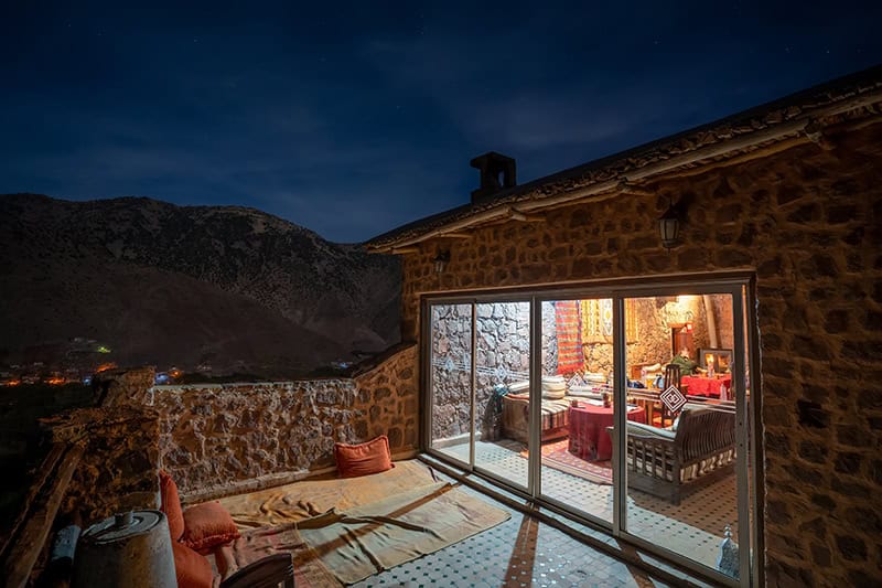Azzaden Trekking Lodge at nightfall