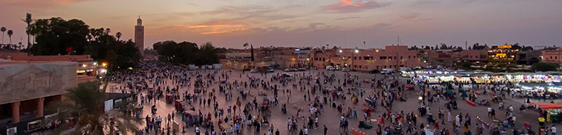Jemaa el-Fna at dusk, Marrakech