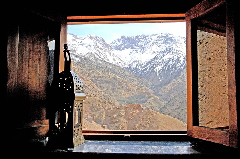 View towards Tazaghart mountain from Azzaden Trekking Lodge