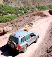 Ambulance on piste above Imlil