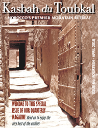 The cover of the fourteenth edition of the Kasbah du Toubkal magazine