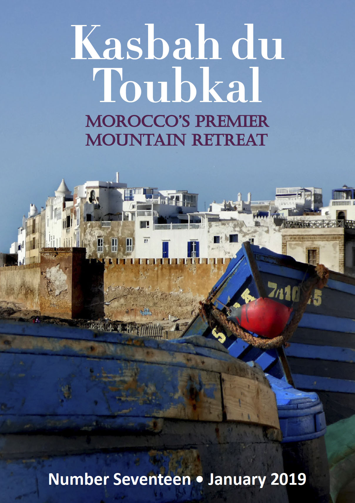 The cover of the seventeenth edition of the Kasbah du Toubkal magazine