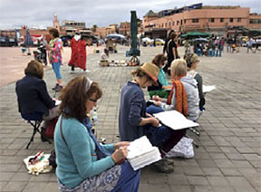 Painting, Jemaa el Fna, Marrakech